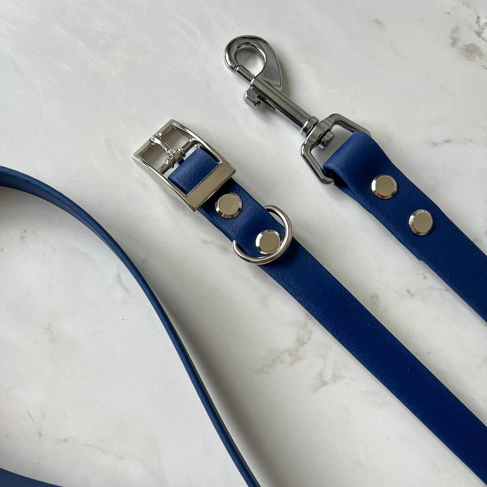 Waterproof Dog Collar + Dog Lead Bundle (Navy) – by Furry Tails