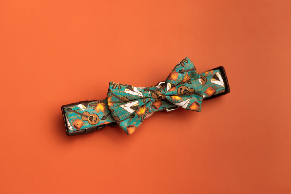 Mountain Camp Out  Dog Bow Tie