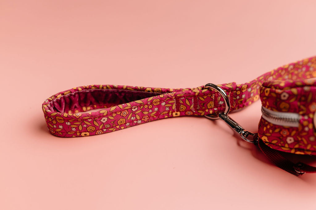 Ditsy Floral Pink Poo Bag Holder