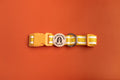 Organic Striped Sunflower Yellow Hemp Dog Collar